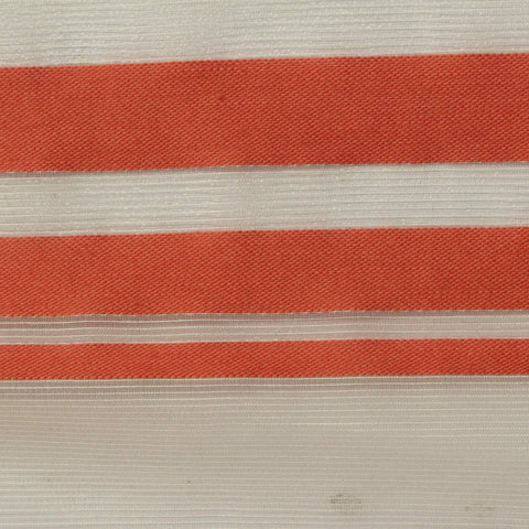 Orange Horizontal-Stripe Jacquard, Cotton-Nylon
