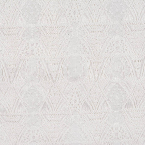 White Tone-on-Tone Diamond Jacquard, Cotton-Poly