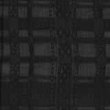 Black Geometric-Grid Jacquard, Viscose-Poly