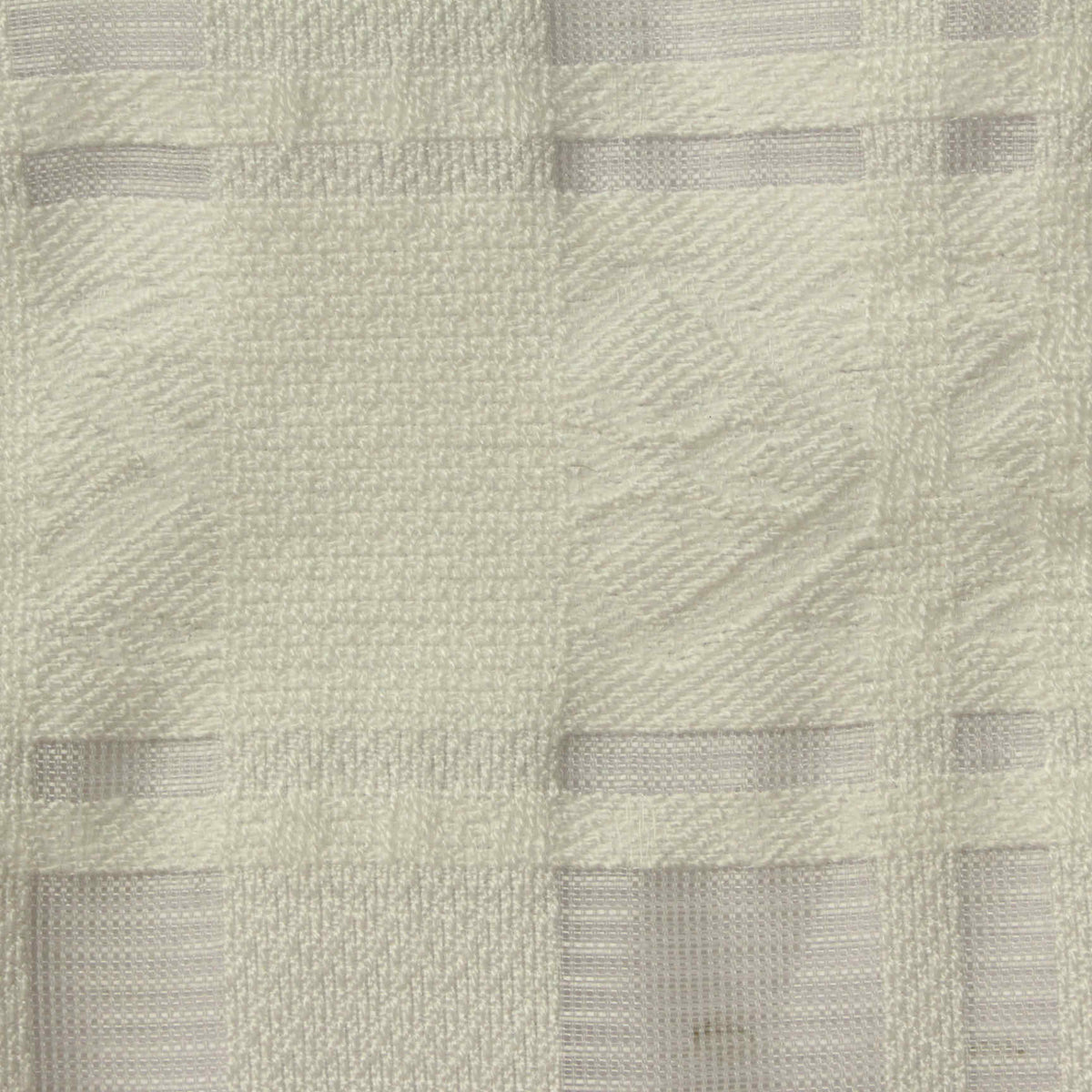 Cream Check Jacquard, Viscose-Poly