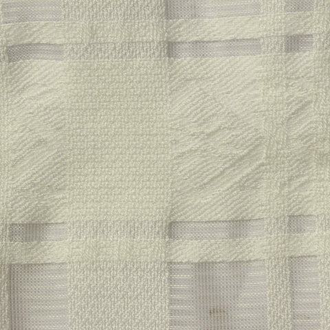 Cream Check Jacquard, Viscose-Poly