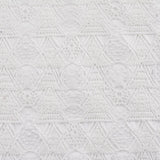 White Geometric-Diamond Jacquard, Cotton-Poly