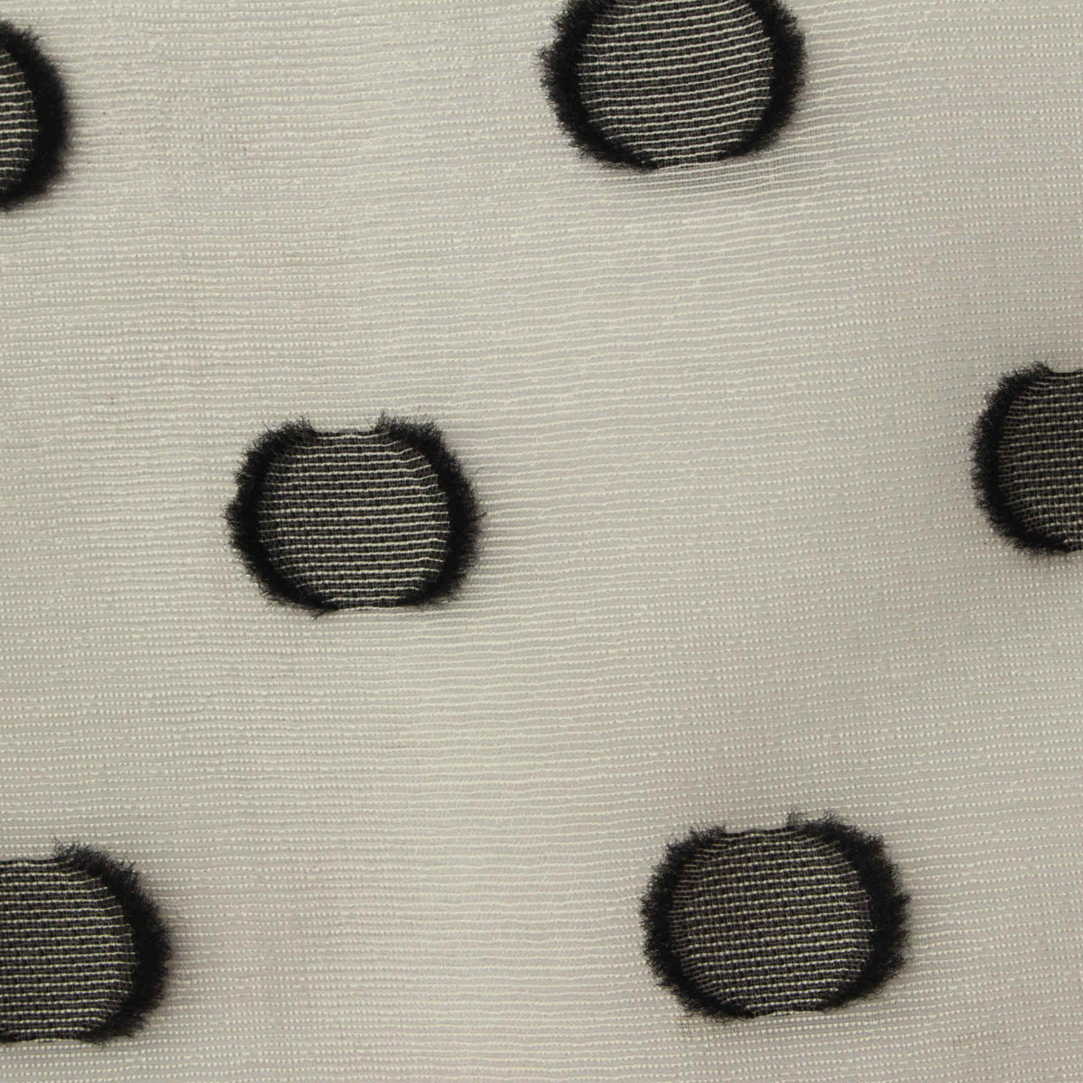 Black Polka-Dot Jacquard, Viscose-Nylon