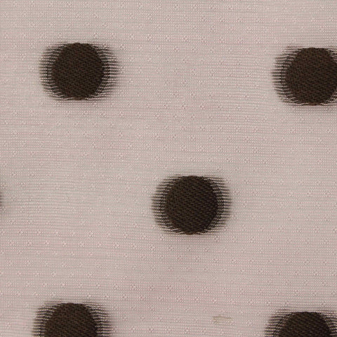 Dark Brown Dots Jacquard, Viscose-Nylon
