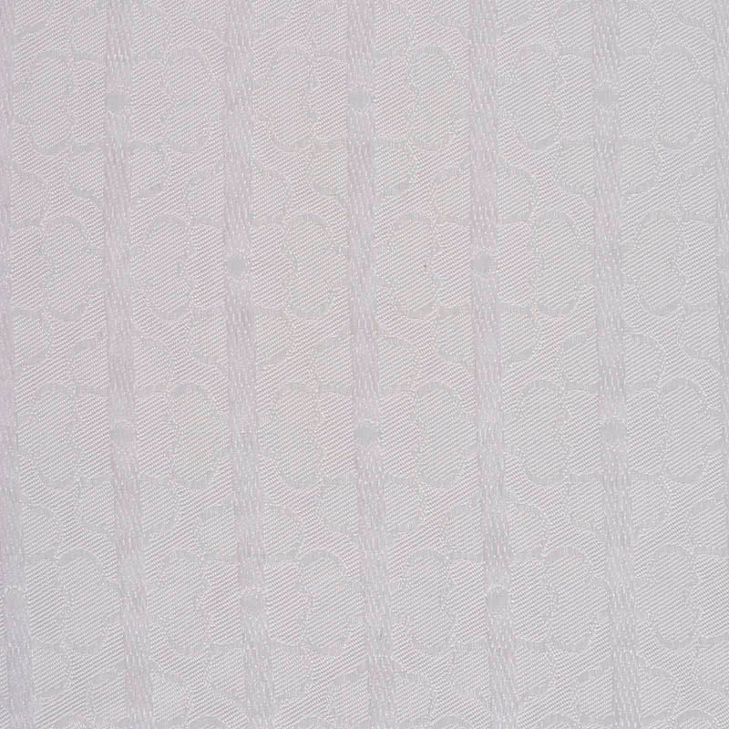 White Vertical-Stripe Jacquard, Polyester, 106 gsm