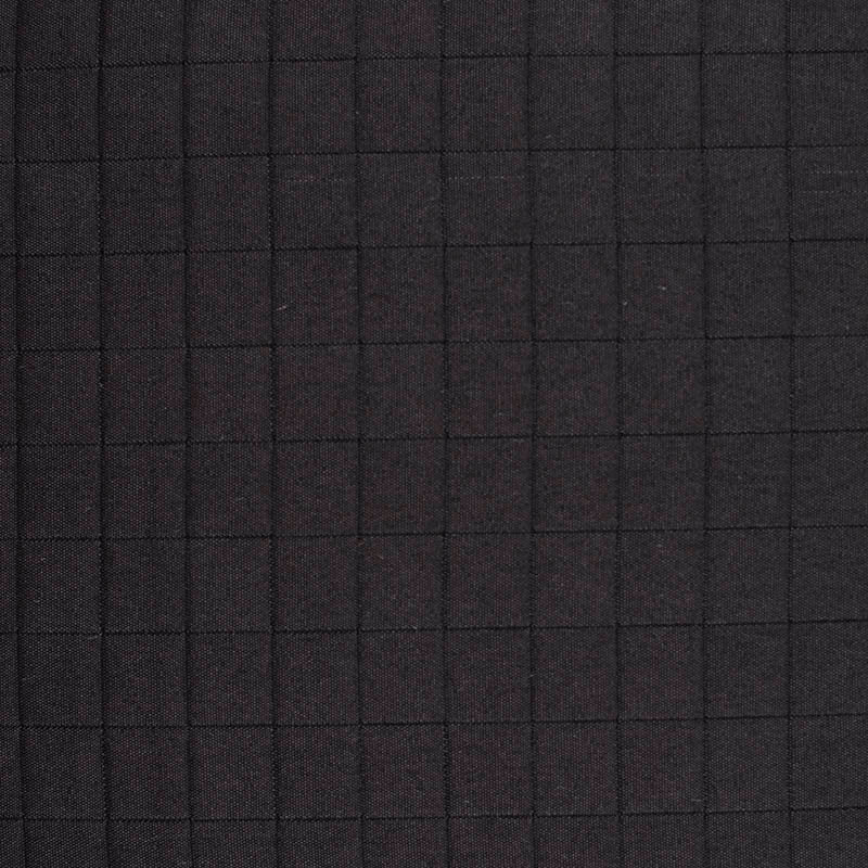 Black Tone-on-Tone Grid Jacquard, Polyester, 275 gsm