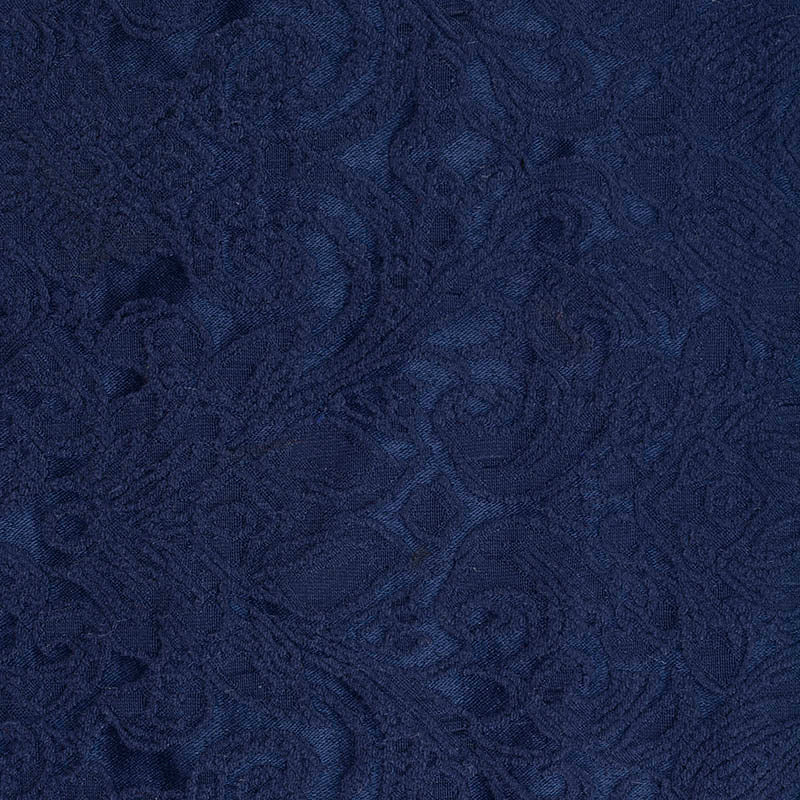 Navy Tone-on-Tone Jacquard, Cotton-Poly