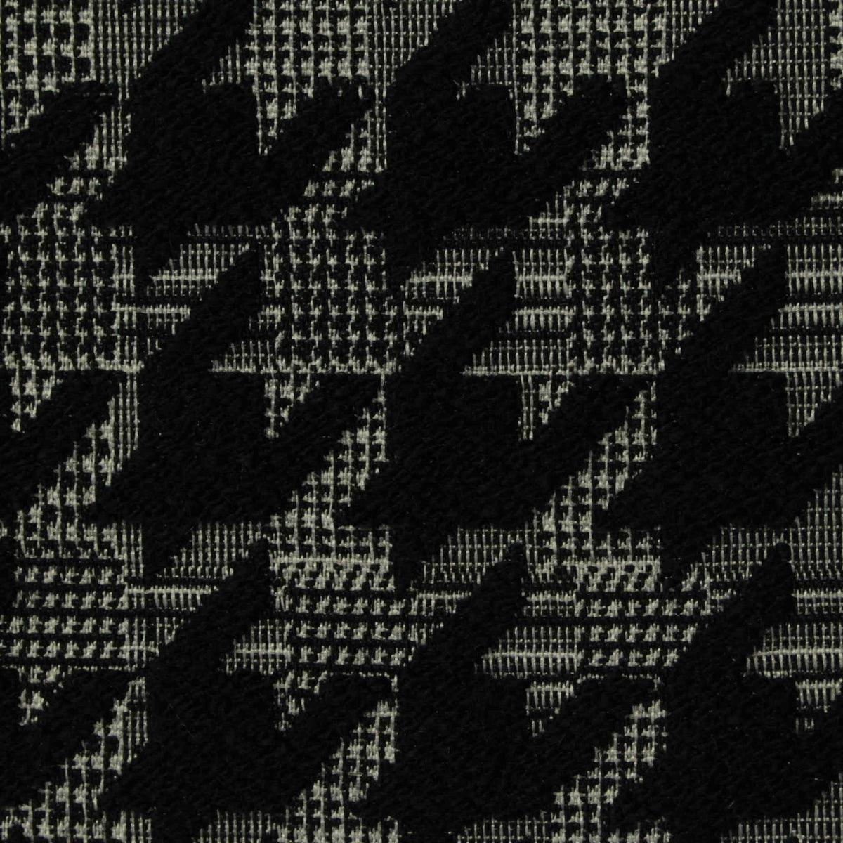 Black Houndstooth Jacquard, Poly-Acrylic
