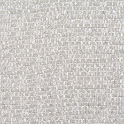 Plaid Polyester Metallic Woven Fabric, 194 gsm, 145 cm — White