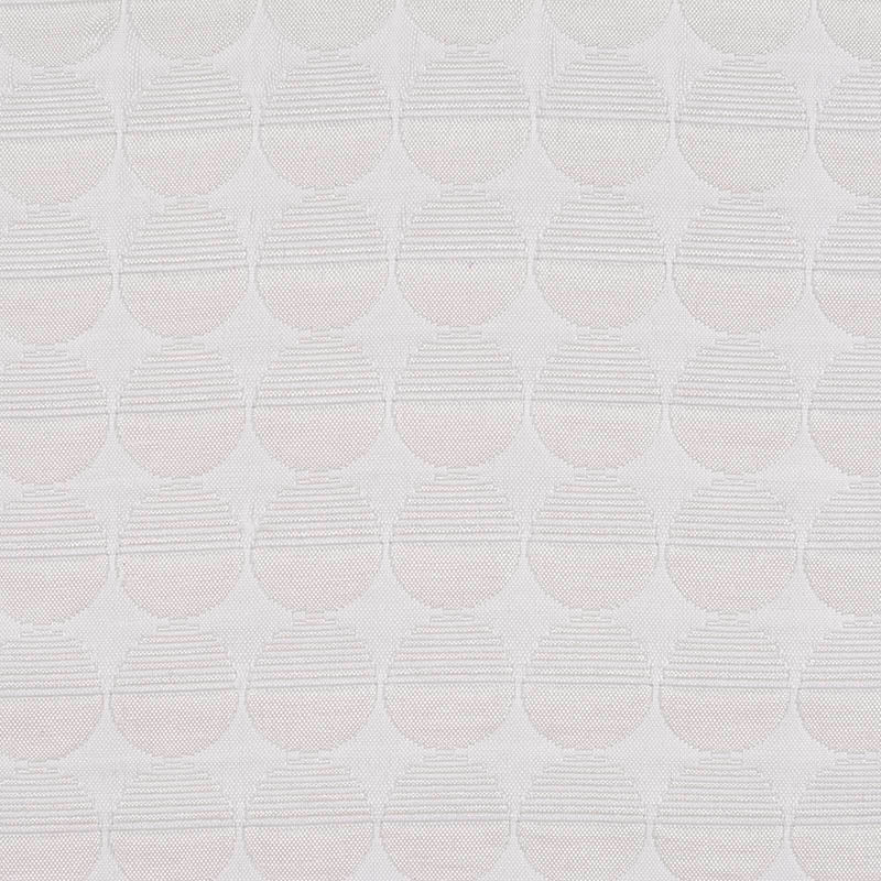 White Tone-on-Tone Circle Jacquard, Polyester