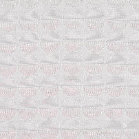 White Tone-on-Tone Circle Jacquard, Polyester