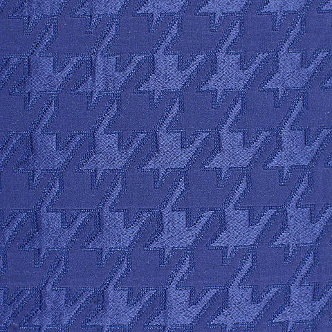 Blue Tone-on-Tone Houndstooth Jacquard, Polyester