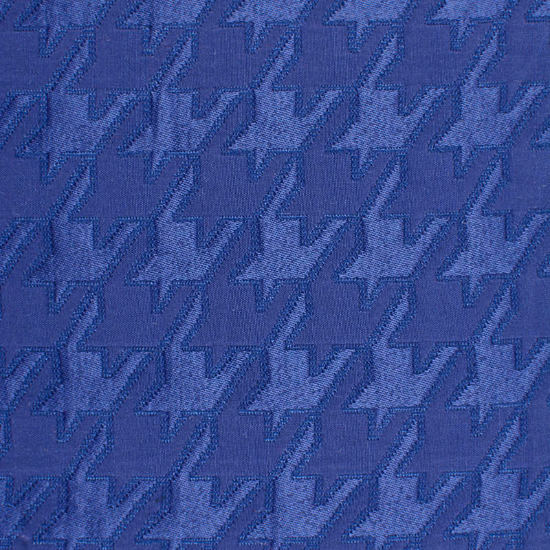 Blue Tone-on-Tone Houndstooth Jacquard, Polyester