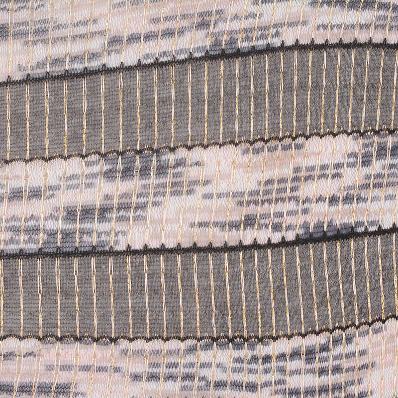 Grey Stripes Jacquard, Poly-Cotton