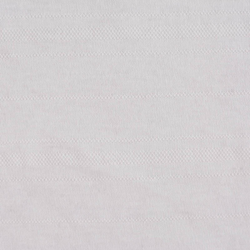 White Horizontal-Stripe Jacquard, Cotton