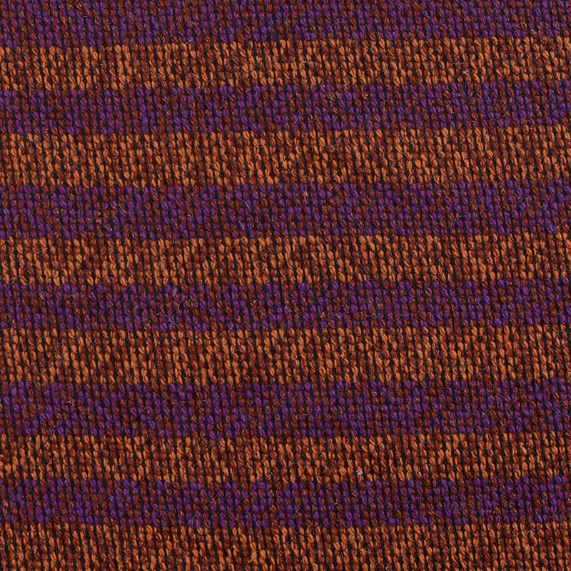 Orange Horizontal-Stripe Chunky Knit, Polyester