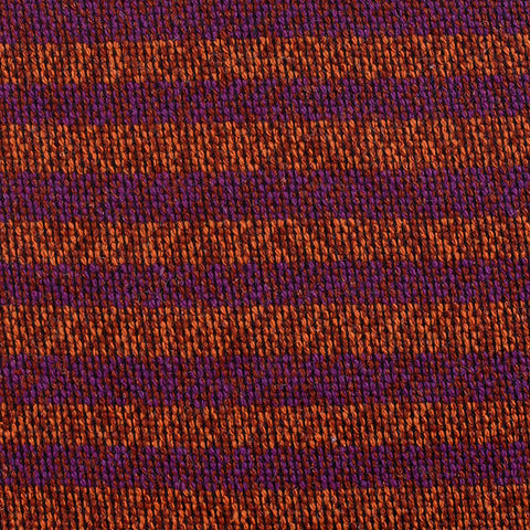 Orange Horizontal-Stripe Chunky Knit, Polyester