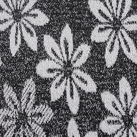 White Floral Jacquard, Polyester, 260 gsm