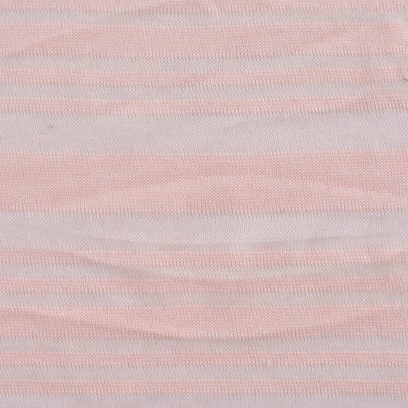 Light Pink Horizontal-Stripe Chunky Knit, Poly-Viscose