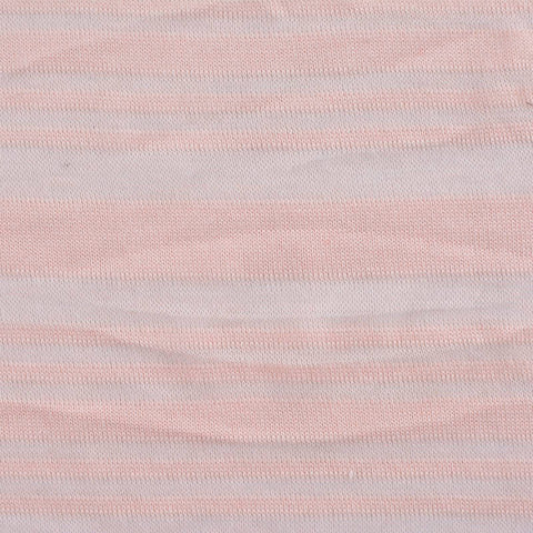 Light Pink Horizontal-Stripe Chunky Knit, Poly-Viscose