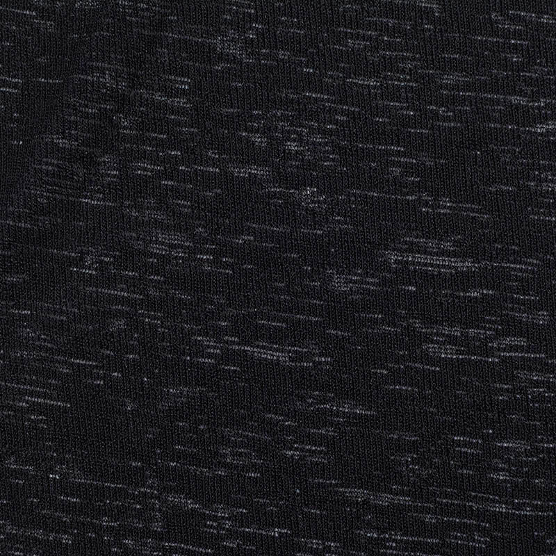 Black Marl Rib Knit, Polyester, 190 gsm