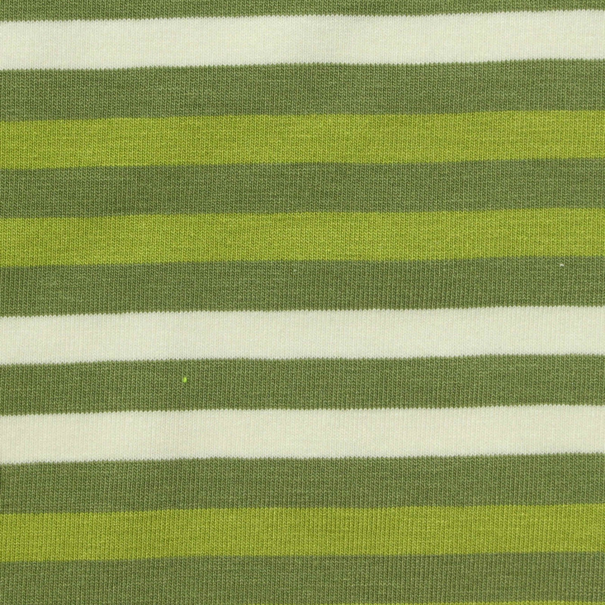 Green Horizontal-Stripe Jersey Knit, Viscose, 291 gsm