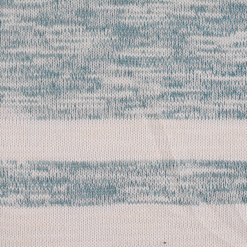 Off-White Horizontal-Stripe Chunky Knit, Poly-Cotton