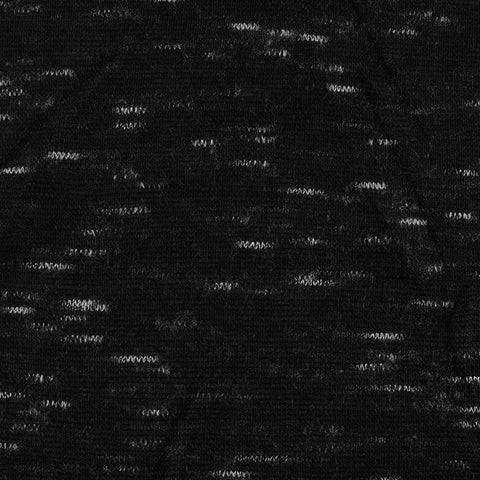 Black Heathered-Marl Jersey Knit, Polyester, 157 gsm
