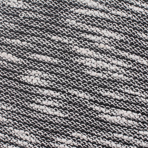 Black Horizontal-Stripe Chunky Knit, Poly-Cotton, 184 gsm