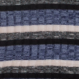 Black Horizontal-Stripe Rib Knit, Polyester