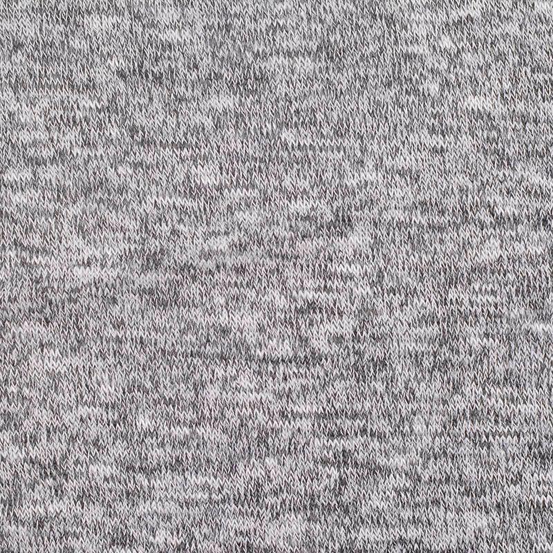 Grey Heathered-Marl Chunky Knit, Poly-Viscose, 144 gsm