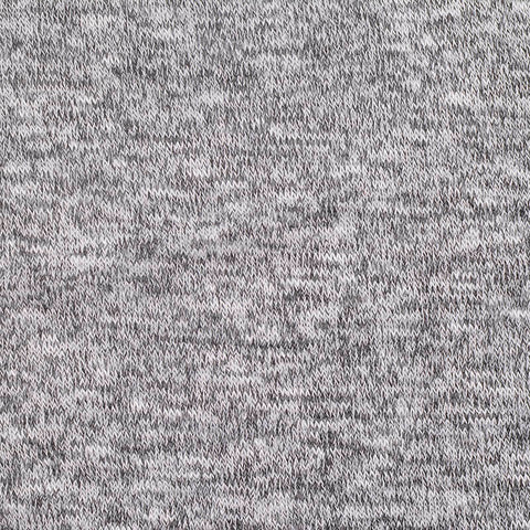 Grey Heathered-Marl Chunky Knit, Poly-Viscose, 144 gsm