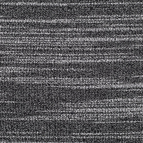 Black Marl Interlock Knit, Poly-Viscose, 200 gsm