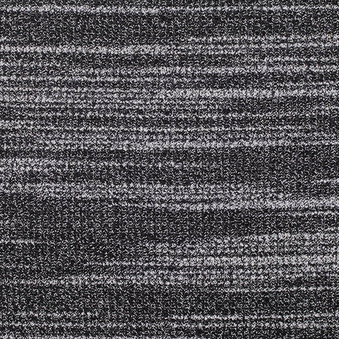 Black Marl Interlock Knit, Poly-Viscose, 200 gsm
