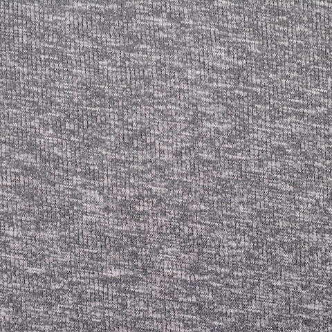 Heather Grey Marl Rib Knit, Viscose-Poly, 345 gsm