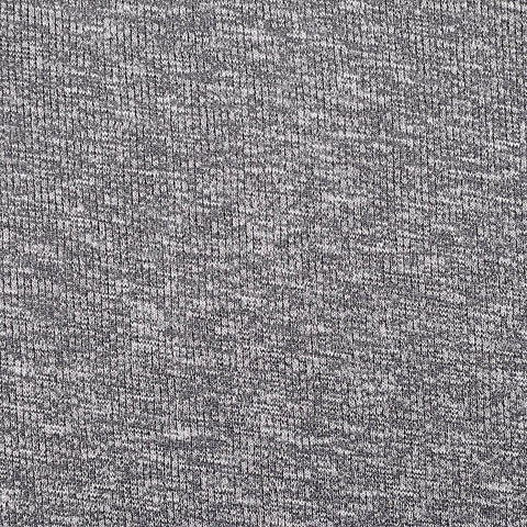 Heather Grey Marl Rib Knit, Viscose-Poly, 345 gsm