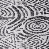 Black Abstract-Swirl Chunky Knit, Polyester — texture