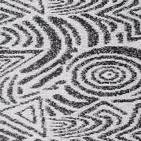 Black Abstract-Swirl Chunky Knit, Polyester