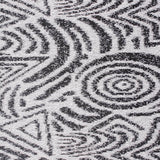 Black Abstract-Swirl Chunky Knit, Polyester