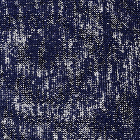 Dark Blue Marl Chunky Knit, Viscose-Poly, 180 gsm