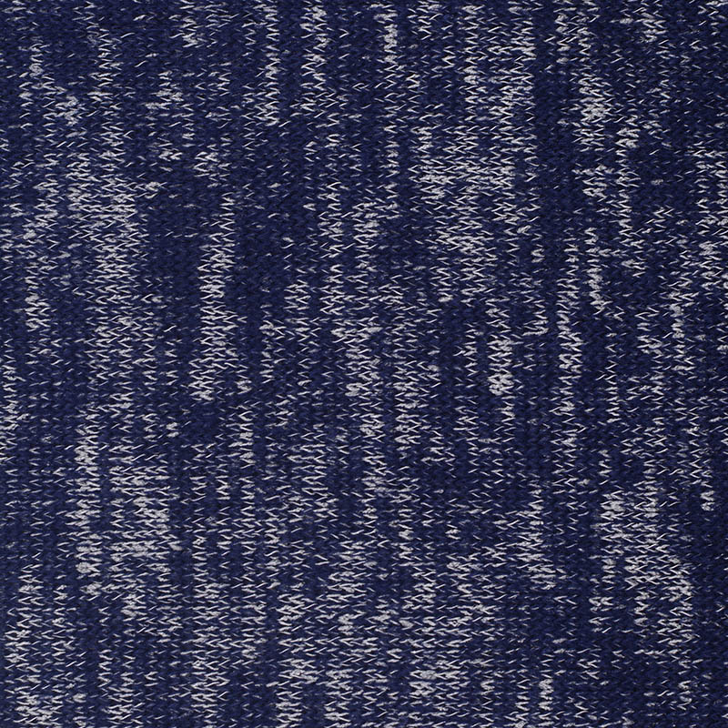 Dark Blue Marl Chunky Knit, Viscose-Poly, 180 gsm