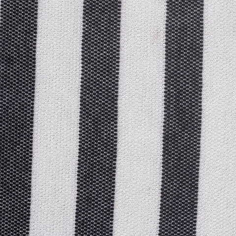 Black Vertical-Stripe Knit, Poly-Cotton, 160 gsm