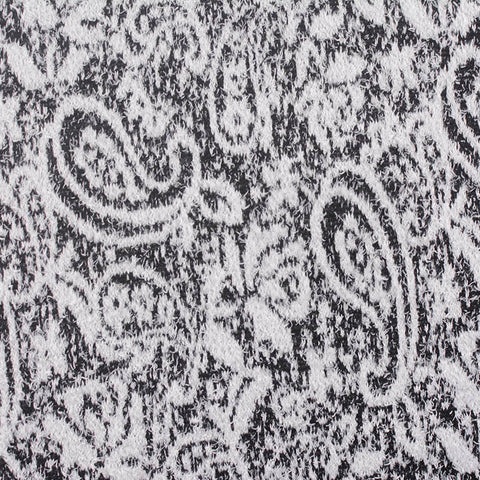 Black Paisley Jacquard, Polyester, 309 gsm