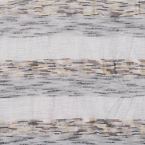 White Horizontal-Stripe Knit, Poly-Viscose, 180 gsm