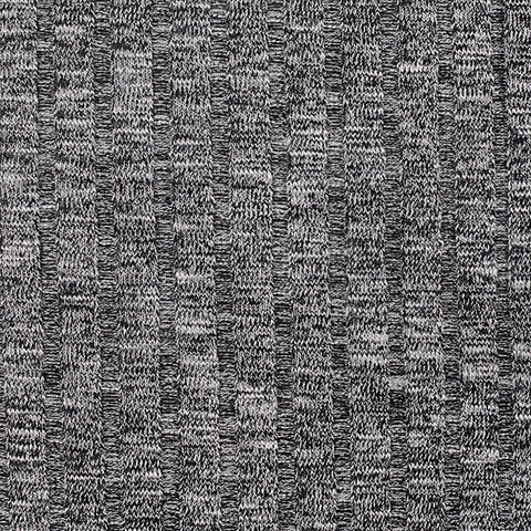 Black Marl Rib Knit, Viscose-Poly, 268 gsm
