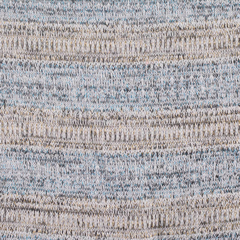 Marled Blue Horizontal-Stripe Chunky Knit, Poly-Viscose