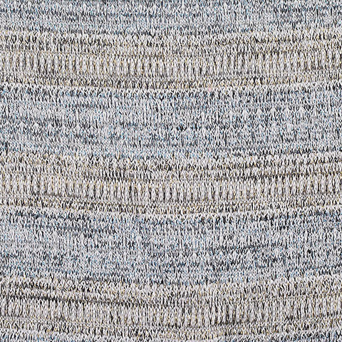 Marled Blue Horizontal-Stripe Chunky Knit, Poly-Viscose