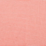 Peach Horizontal-Stripe Knit, Cotton-Viscose
