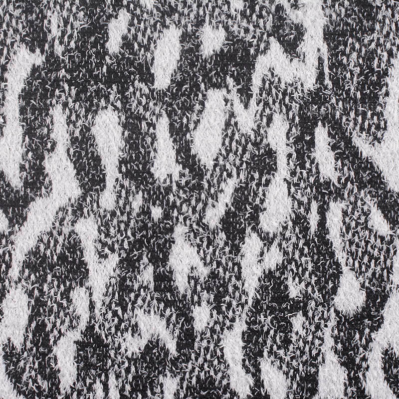 Black Animal Print Jacquard, Polyester, 280 gsm