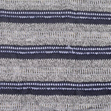 Dark Grey Horizontal-Stripe Chunky Knit, Poly-Viscose — texture